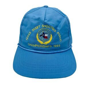 Vintage 1989 Texas Skeet Shooters Association Championships Snapback Hat Cap